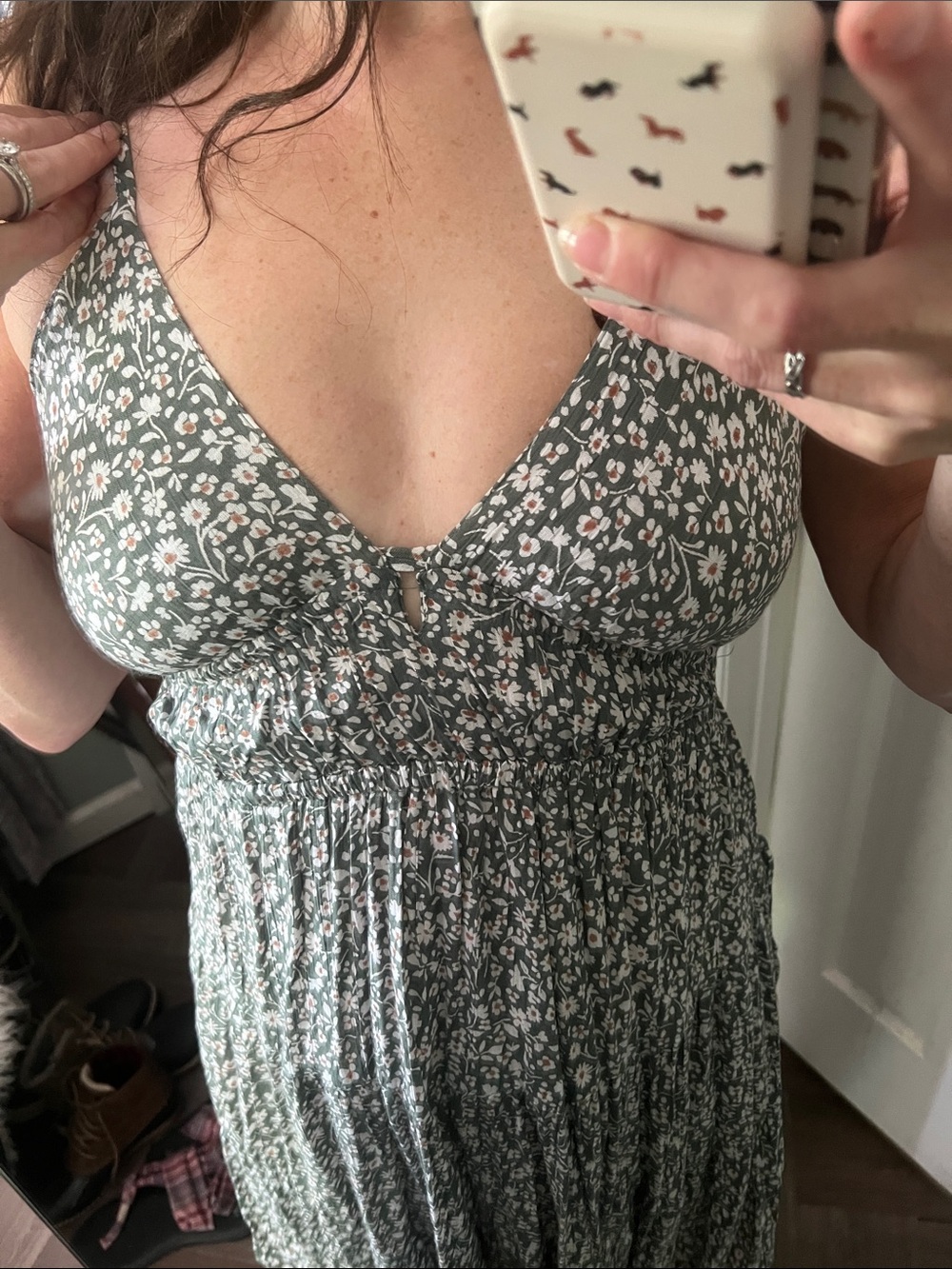 Angie Soft Green Floral Sundress - Picture 3 of 3
